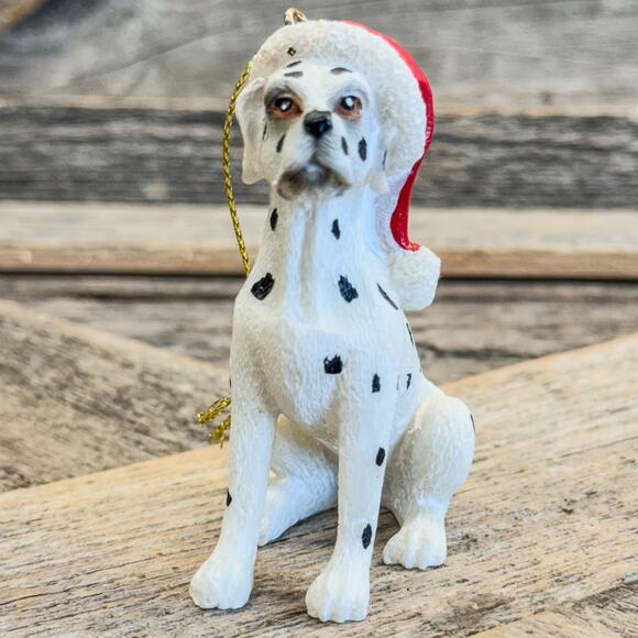 Vintage Kurt Adler Dalmatian Dog in Santa Hat Christmas Tree Ornament-3”H - Picture 6 of 8